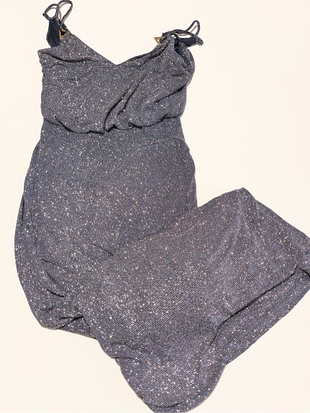 Calvin Klein Silver Sparkle Cami Evening Dress